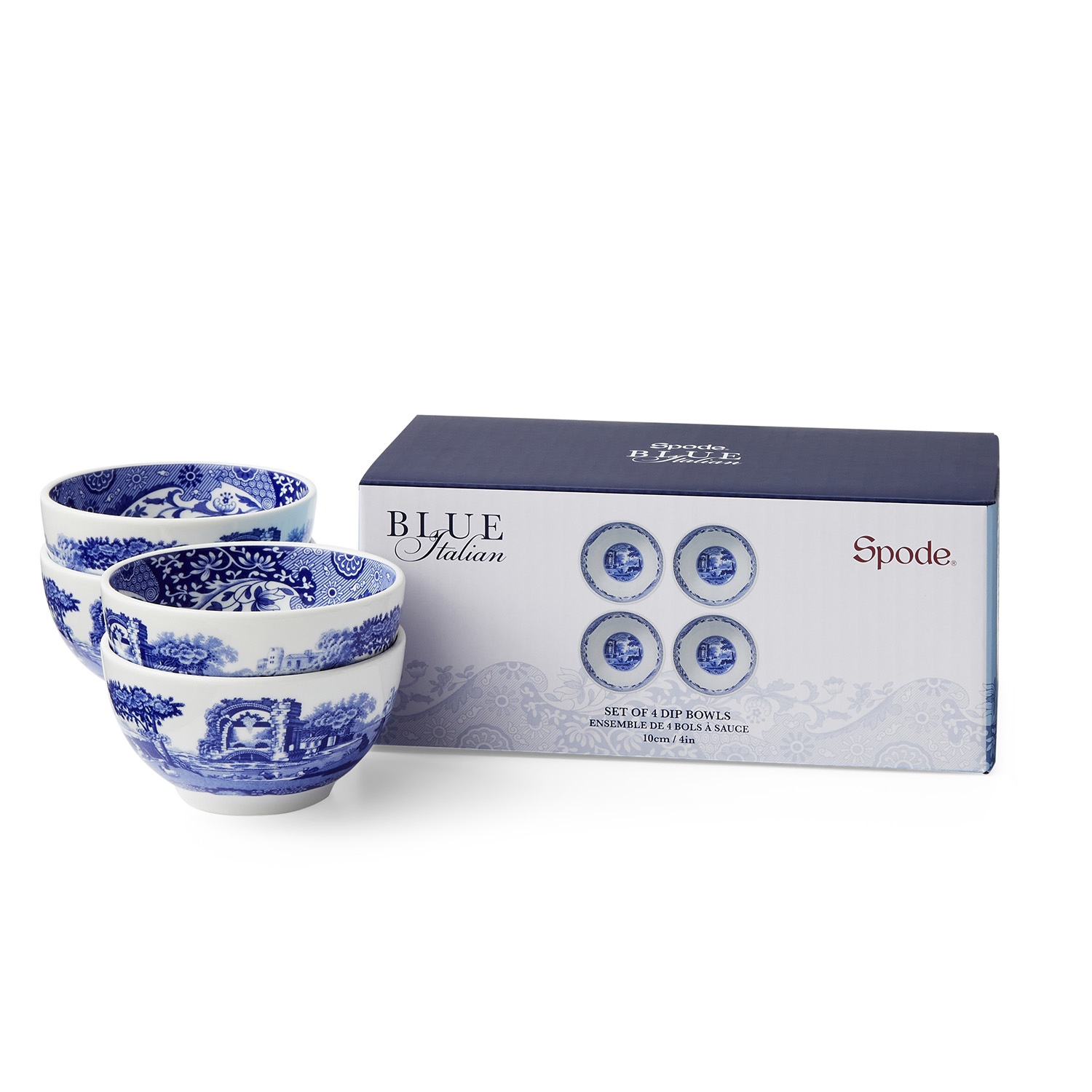Blue Italian Dip Bowls 4er Set Spode Blue Italian Klassisches Design fur zeitlose Eleganz Victorian House SHOP NEU