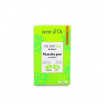 10 Sticks Organic Matcha Green Tea Powder