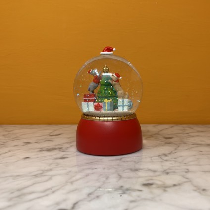 Cat & Dogs Christmas Snow Globe