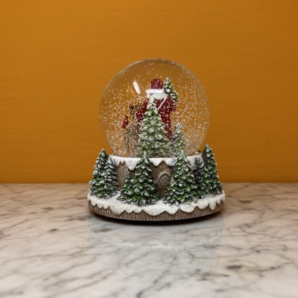 Santa Woodland Forest Snow Globe