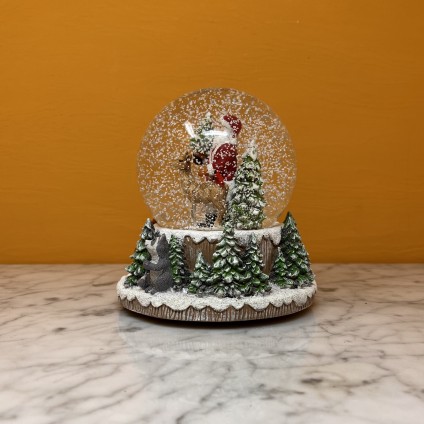 Santa Woodland Forest Snow Globe