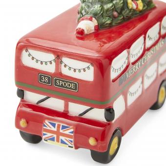 Weihnachtsbaumschmuck: Roter Doppeldeckerbus
