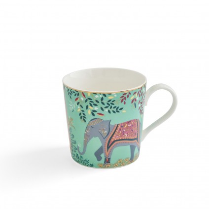 Sara Miller London India Elephant's Oasis Mug