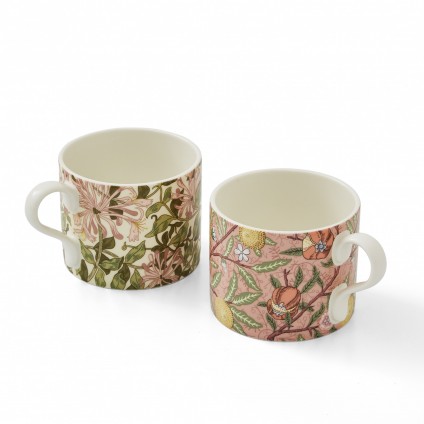 Morris & Co. Fruit & Honeysuckle Set of 2 Mugs
