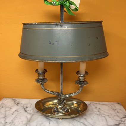 Antike Französische Bouillotte Lampe