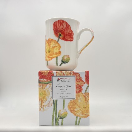 FLORIADE mug Mohn, Bone China Porcelain