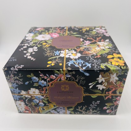 Floriade Cup with Saucer Midnight Blossom, Bone China Porcelain