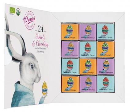 Mini chocolate bars in Easter bunny gift pack
