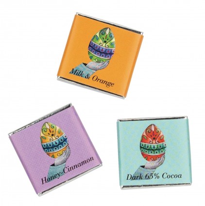 Mini chocolate bars in Easter bunny gift pack