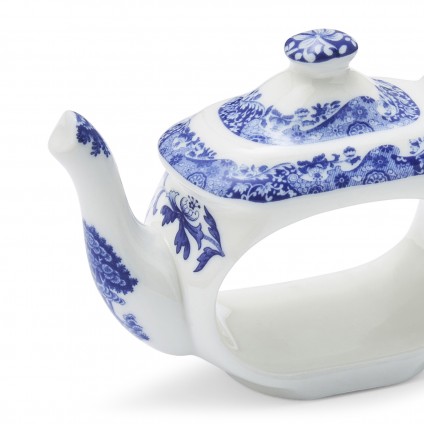 Blue Italian Teapot Napkin Rings