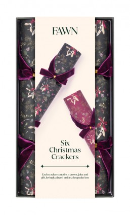 Fawn Mistletoe 30 cm handgerollte Cracker in Geschenkbox