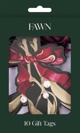 Fawn Mistletoe 60mm x 95mm Gift Tags