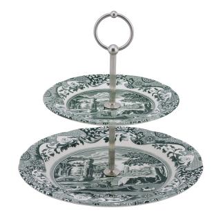 Spode Heritage Green Italian Kuchen Etagere