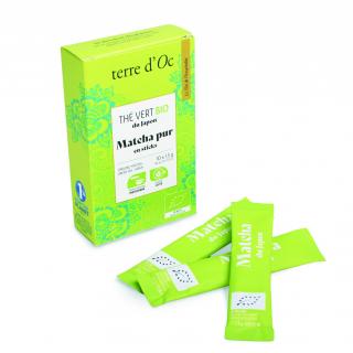10 Sticks Organic Matcha Green Tea Powder