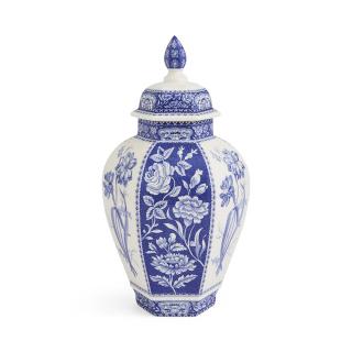 Blue Italian Floral Vase
