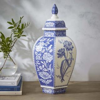 Blue Italian Floral Vase
