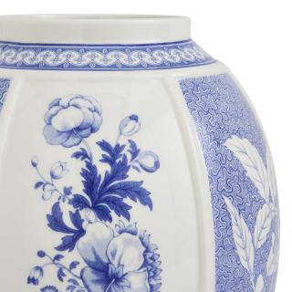 Blue Italian British Flowers Vase