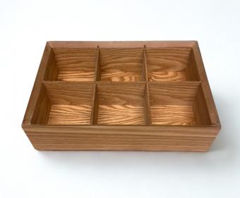 Teebox mit 6 Fächern – Deckel in Marmoroptik