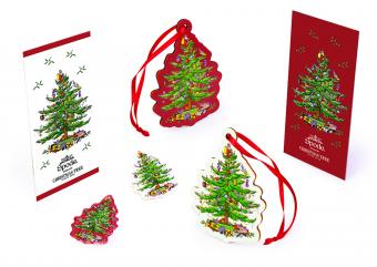 Spode Christmas Tree 33 cm handgerollte Cracker in Geschenkbox