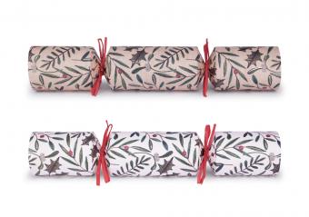 Jolly Holly 33 cm handgerollte Cracker in Geschenkbox