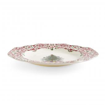 Christmas Tree Yuletide Scalloped Dresser Plate