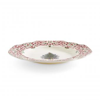 Christmas Tree Yuletide Scalloped Dresser Plate