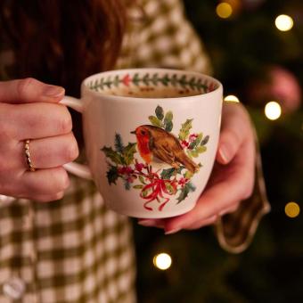 Bella Christmas Holly Latte Becher