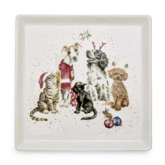 Office Party Square Plate