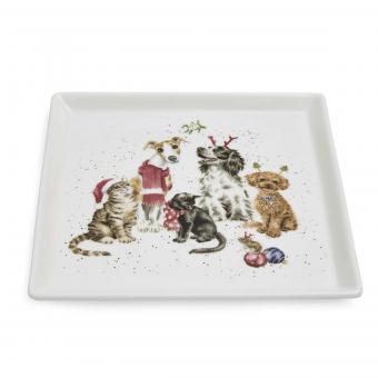 Office Party Square Plate