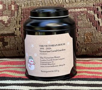 Victorian Coral Garden with Premium black tea tin with double aroma protection