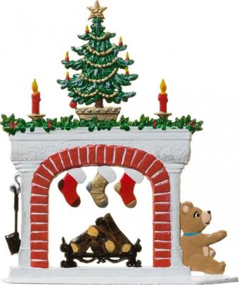 Kamin zu Weihnachten 9 x 1.6 cm