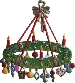 Kleiner Adventskranz 6 x 6 cm