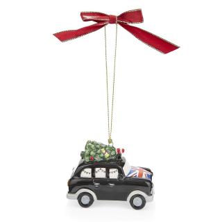 Weihnachtsbaumschmuck Schwarzes Taxi
