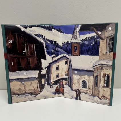 Tea Advent caldender Fold-out with image of the oil painting by Erwin Müller