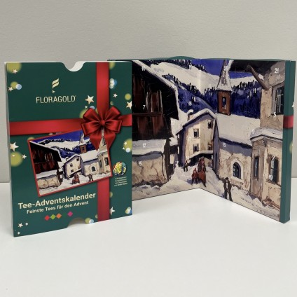 Tea Advent caldender Fold-out with image of the oil painting by Erwin Müller