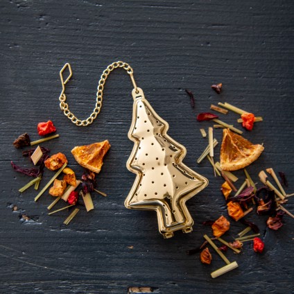 Tea filter "christmastree" gold