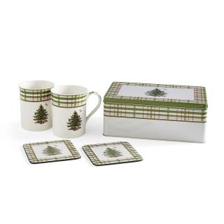Weihnachtsbaum 2025 Jahres-5-teiliges Tassen- und Dosen-Set