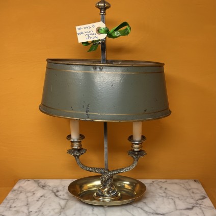 Antike Französische Bouillotte Lampe