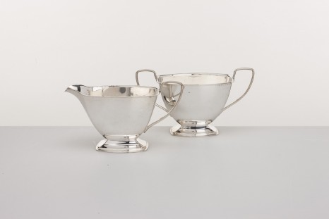 Antique Silver Plated Milk and Sugar