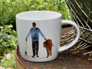 BEST FURRY FRIENDS mug 400 ml, Walking the Dog