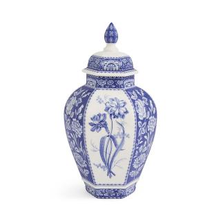 Blue Italian Floral Vase