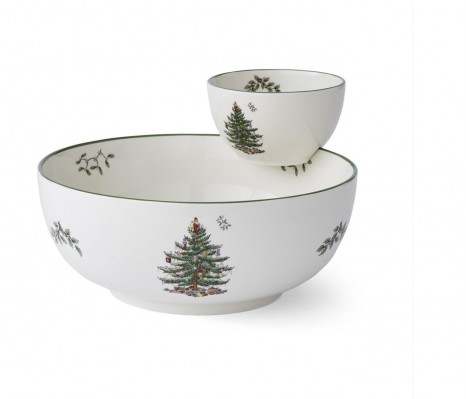 Christmas Tree Tiered Chip n Dip Bowl