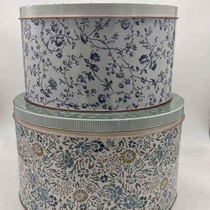 Tin Set Daniela Yellow and Peacock Blue