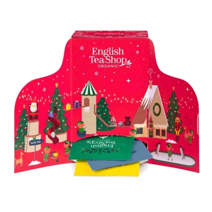 ETS - TEA ADVENT CALENDAR 2023 RED, 24 TYPES OF ORGANIC TEA