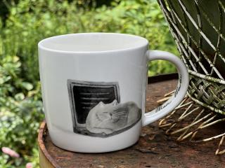 FELINE FRIENDS Becher 400 ml, Computer Cat