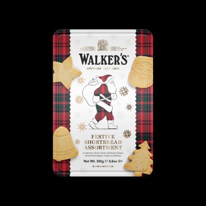Festive Shortbread Assortment „Santa“ 250g – Tin