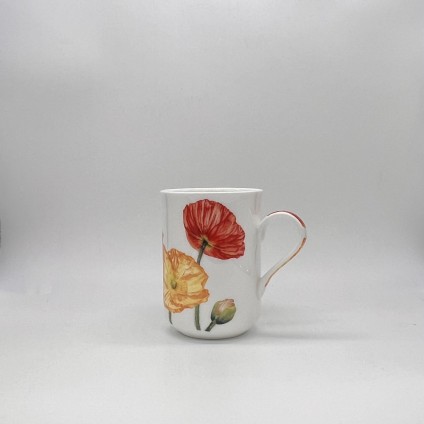 FLORIADE mug Mohn, Bone China Porcelain