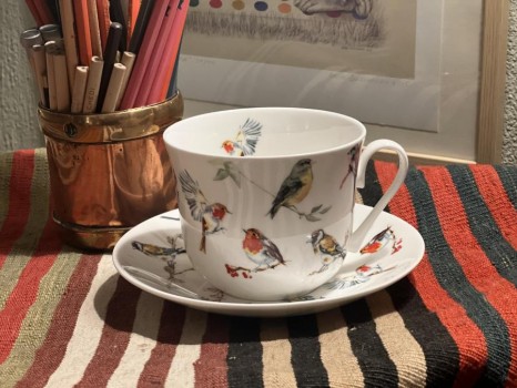 Breakfast cup and saucer Birdwatch