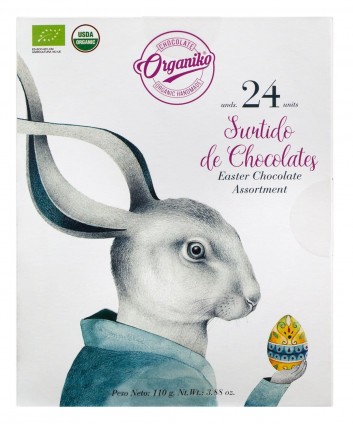 Mini chocolate bars in Easter bunny gift pack