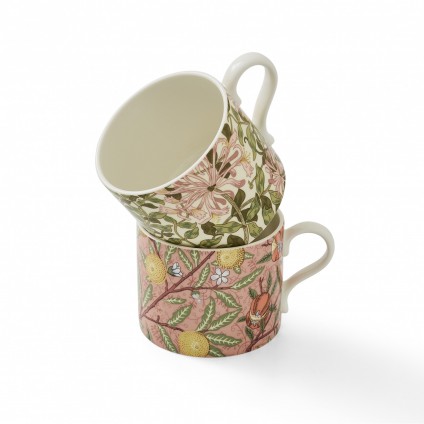 Morris & Co. Fruit & Honeysuckle Set of 2 Mugs